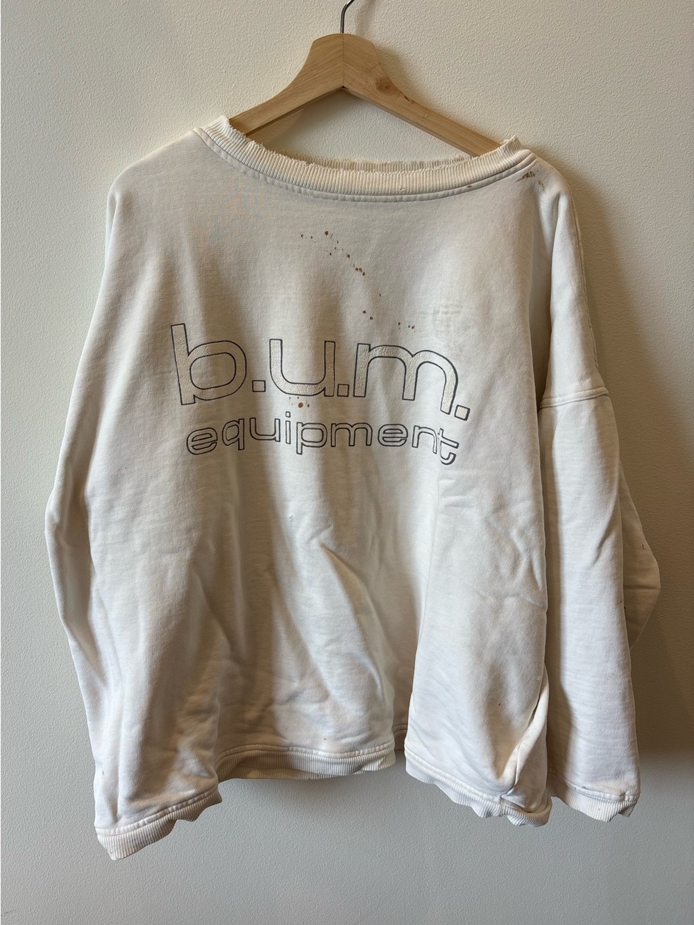 Vintage Distressed BUM Equipment Logo Sweatshirt